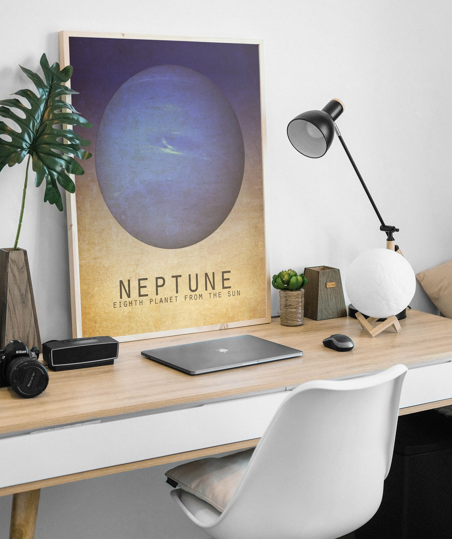 Neptune Planet Art Print, Solar System and Outer Space Decor
