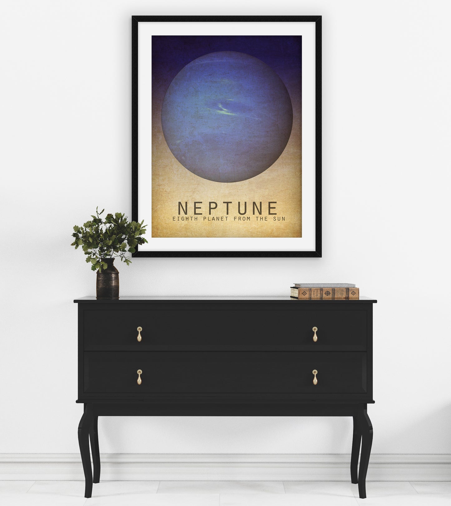 Neptune Planet Art Print, Solar System and Outer Space Decor