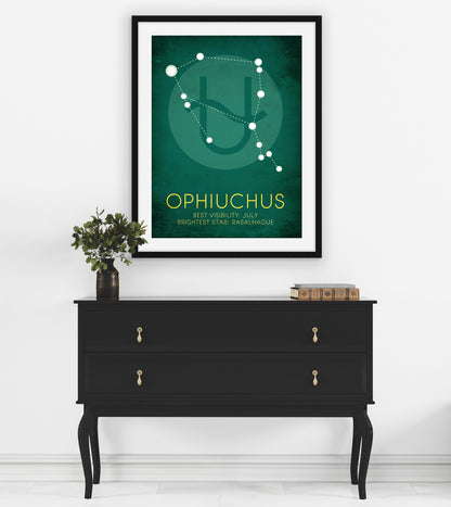 Ophiuchus Zodiac Constellation Art Print
