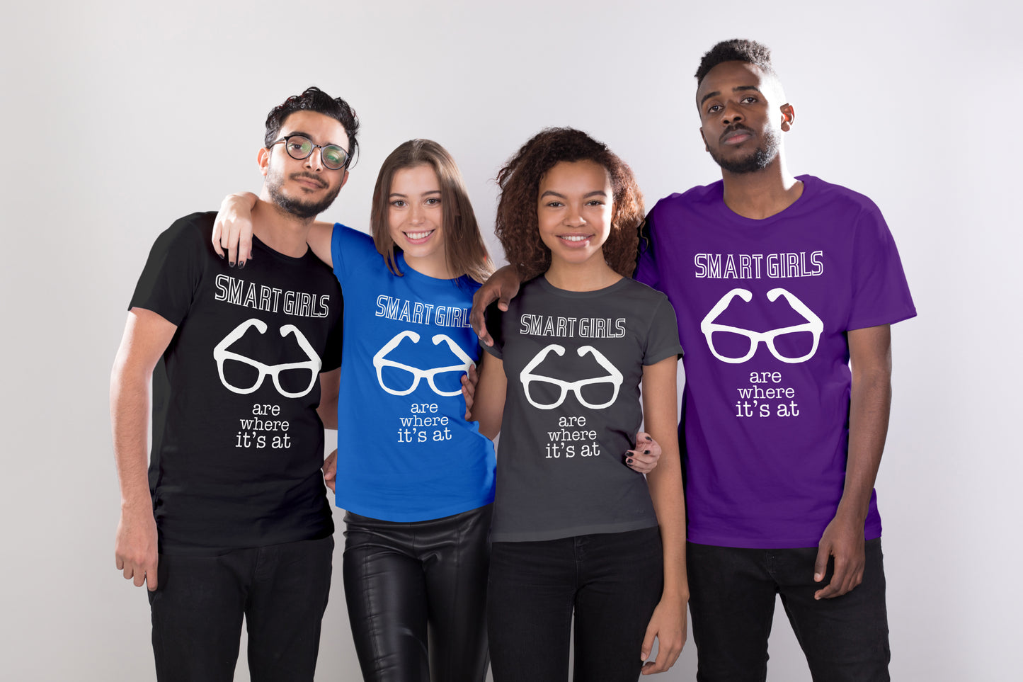 Smart Girls Are Where It's At T-shirt for Students and Book Lovers