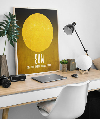 Sun Art Print, Solar System and Outer Space Decor
