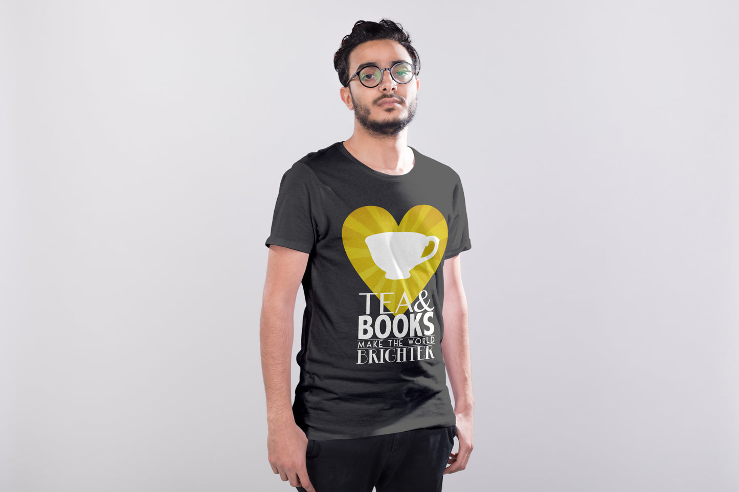 Tea & Books T-shirt, Bookworm and Tea Lover Graphic Tee