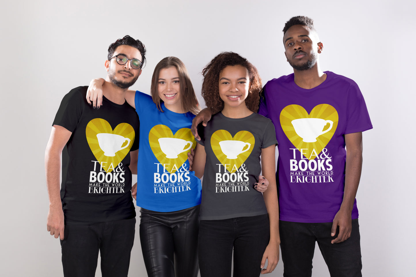 Tea & Books T-shirt, Bookworm and Tea Lover Graphic Tee