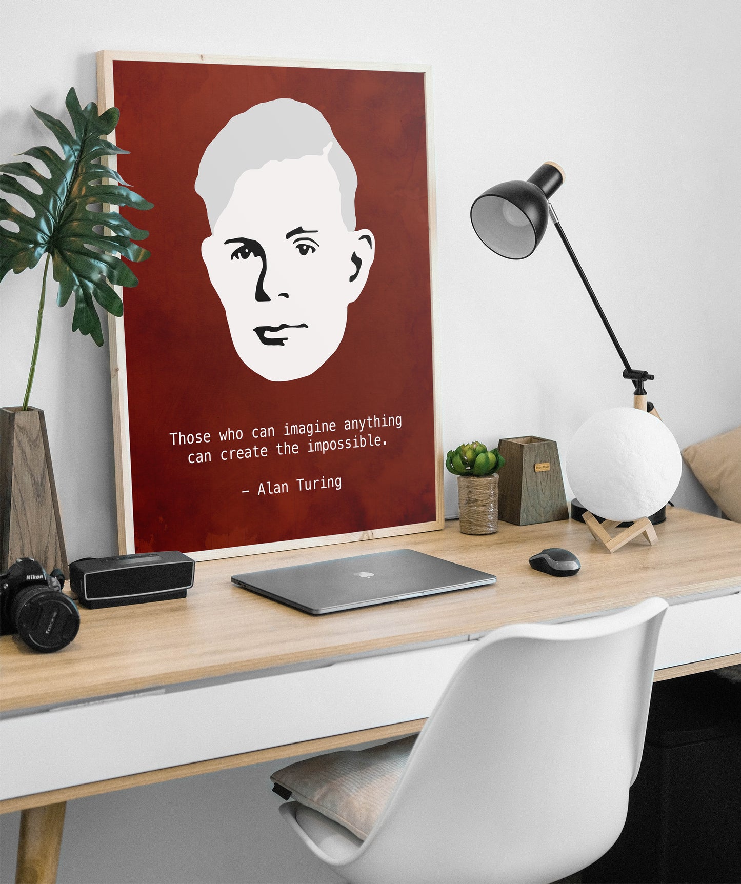 Alan Turing Quote Art Print, Portrait and Inspirational Decor