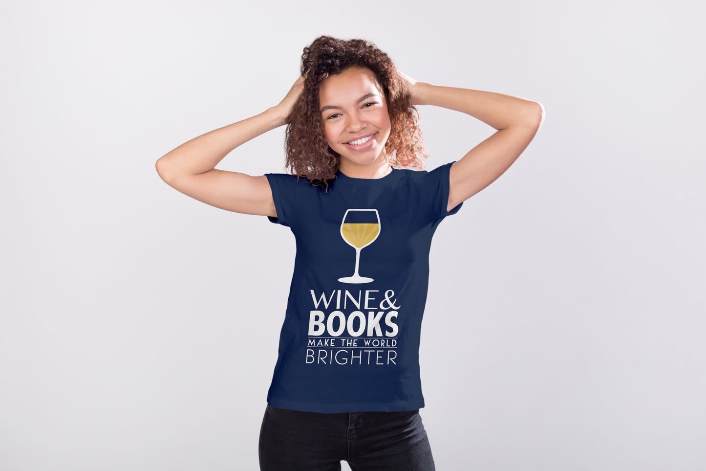 Wine & Books T-shirt, Winery and Bookworm Graphic Tee