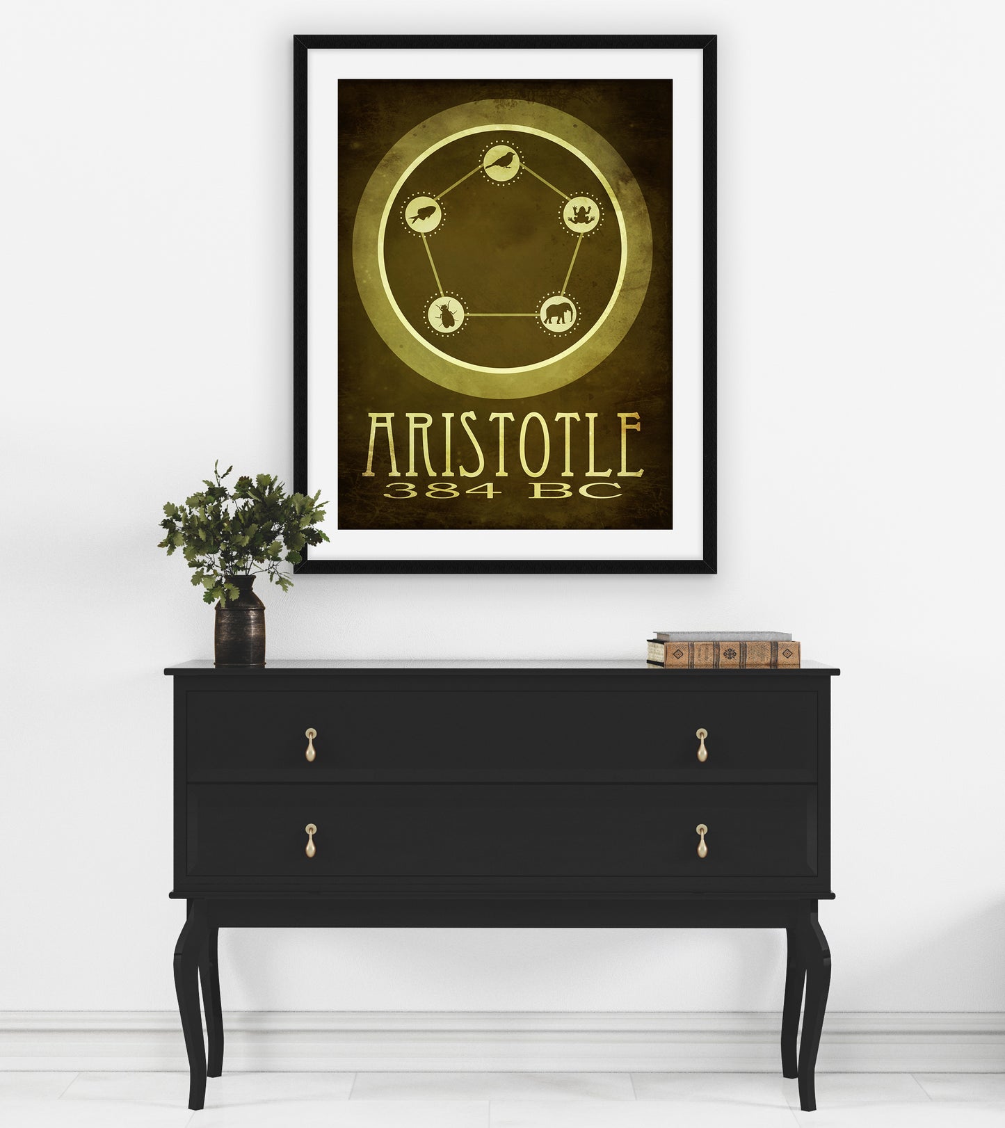 Aristotle Philosopher Art Print, Zoology and Math Decor