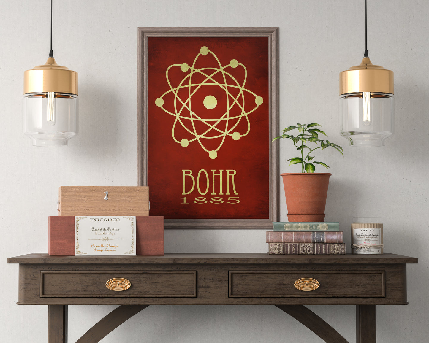 Niels Bohr Atomic Structure Art Print, Physics Decor