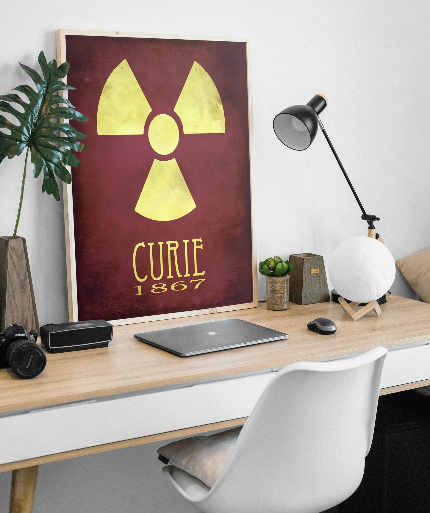 Marie Curie Radiation Art Print, Physics and Chemistry Decor