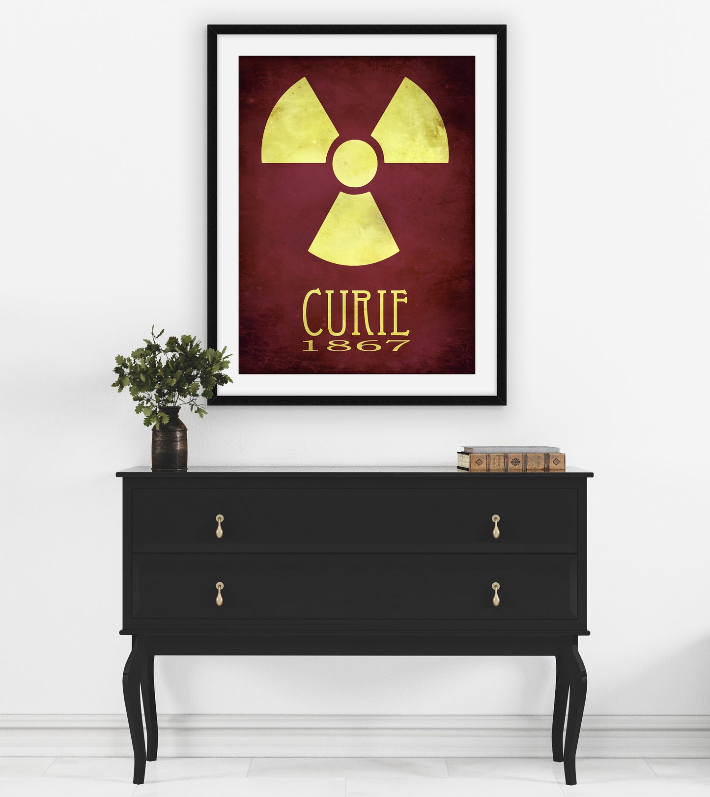Marie Curie Radiation Art Print, Physics and Chemistry Decor