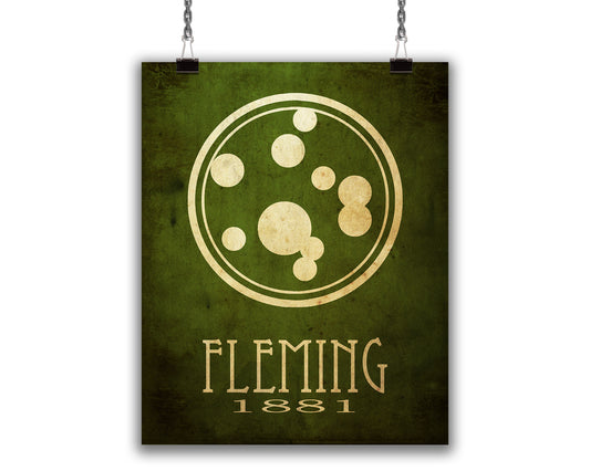 Alexander Fleming Petri Dish Art Print, Microbiology Decor