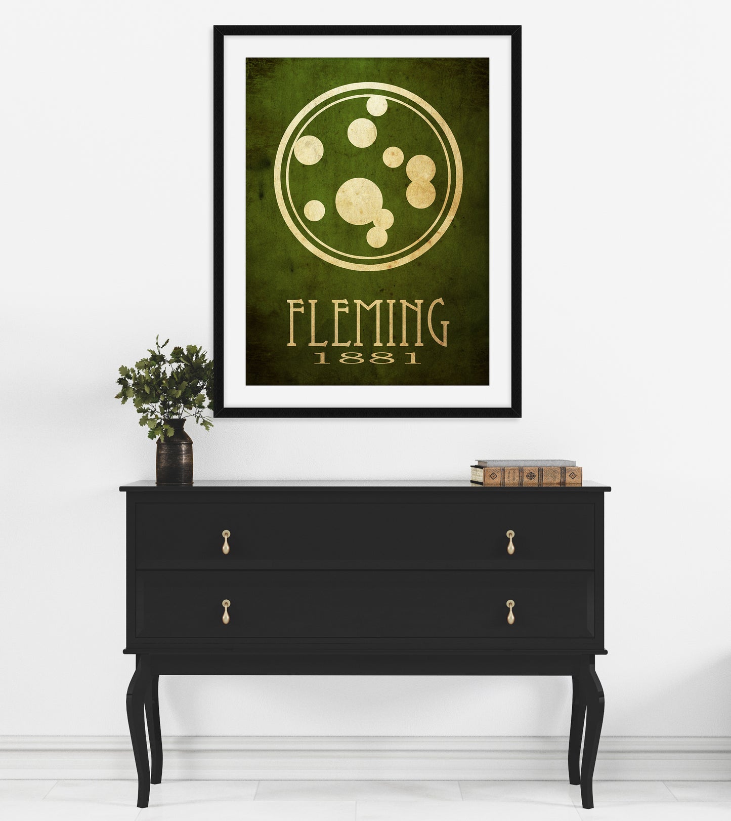 Alexander Fleming Petri Dish Art Print, Microbiology Decor