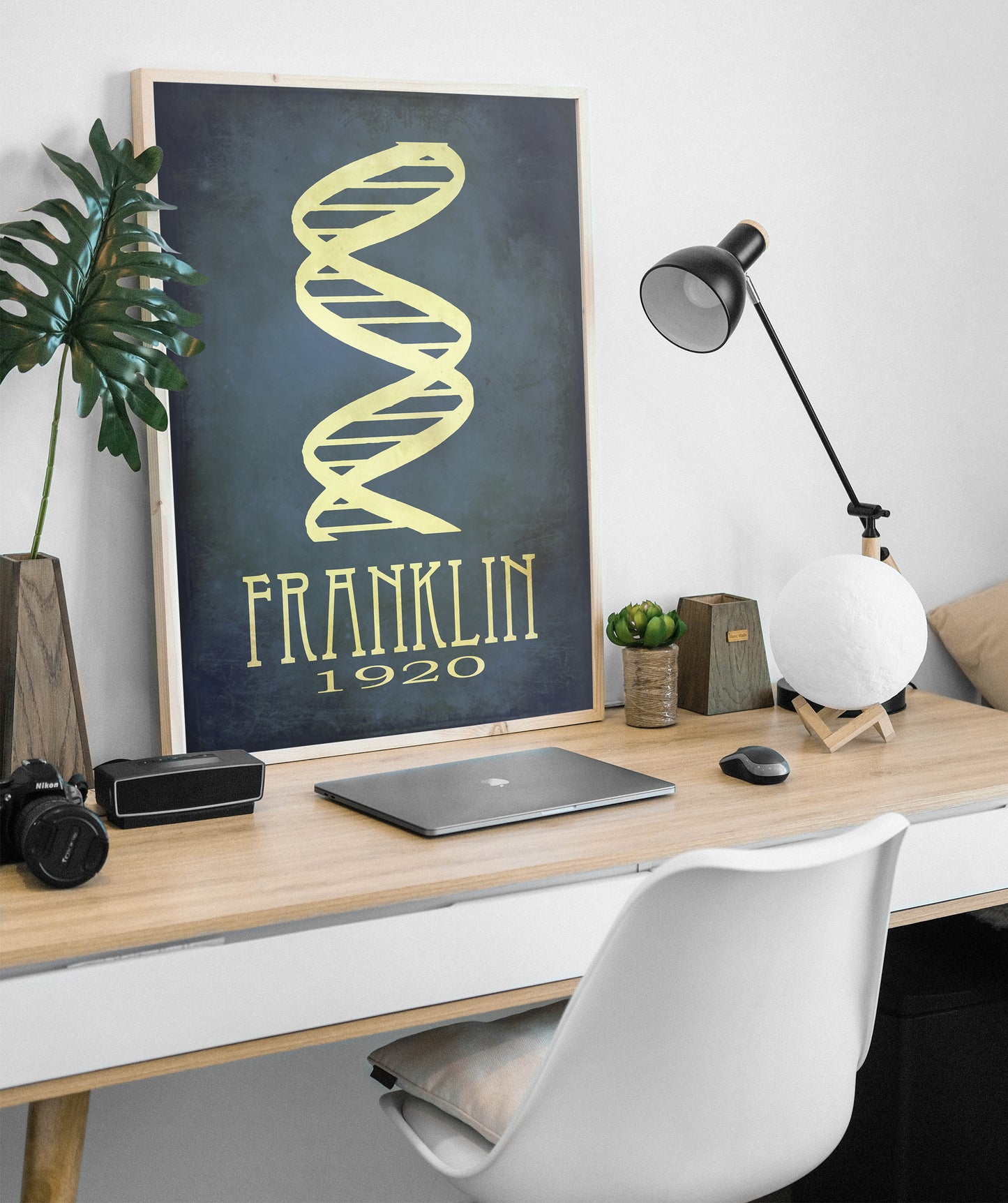Rosalind Franklin Double Helix DNA Art Print, Chemistry and Genetics Decor