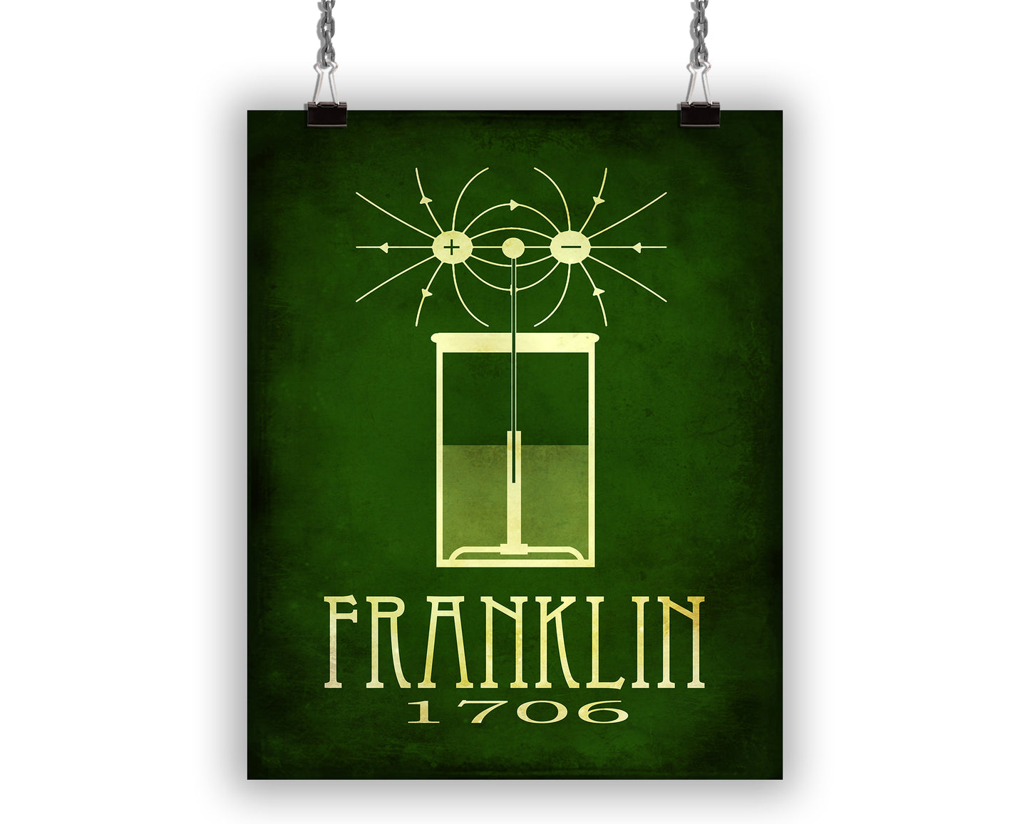 Benjamin Franklin Science Art Print, Inventor and Scientist Decor