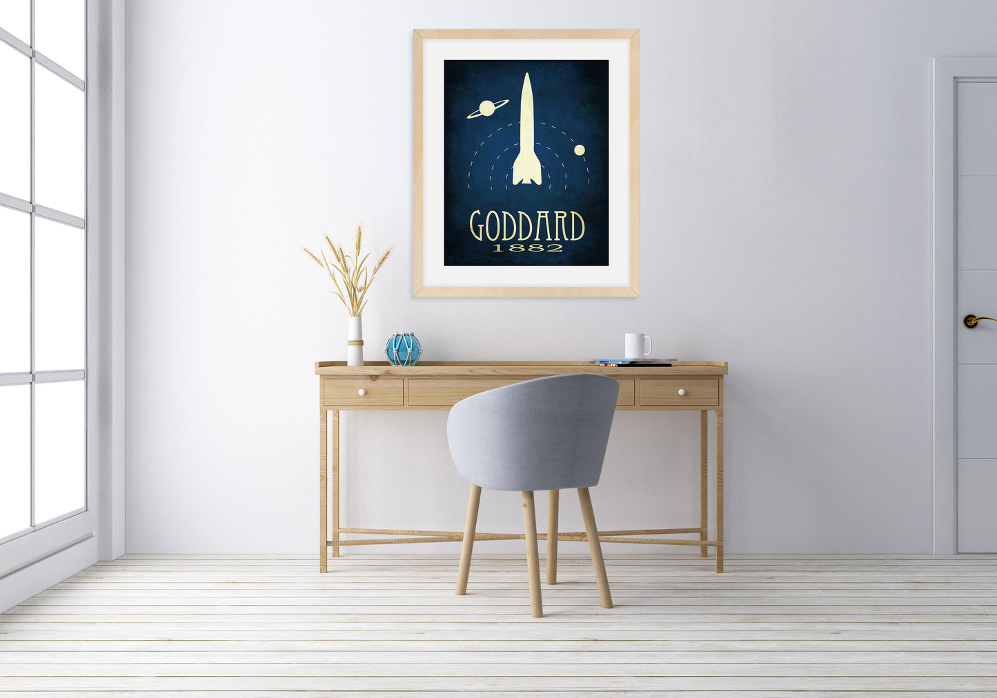 Goddard Space Exploration Art Print, Rocket Scientist and Engineering Decor