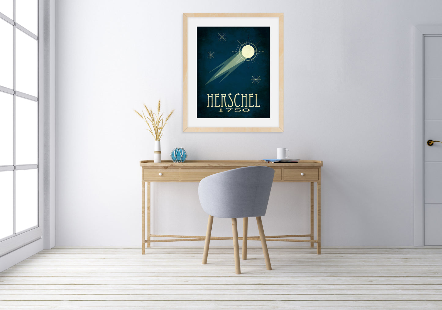 Caroline Herschel Comet Art Print, Astronomy Decor