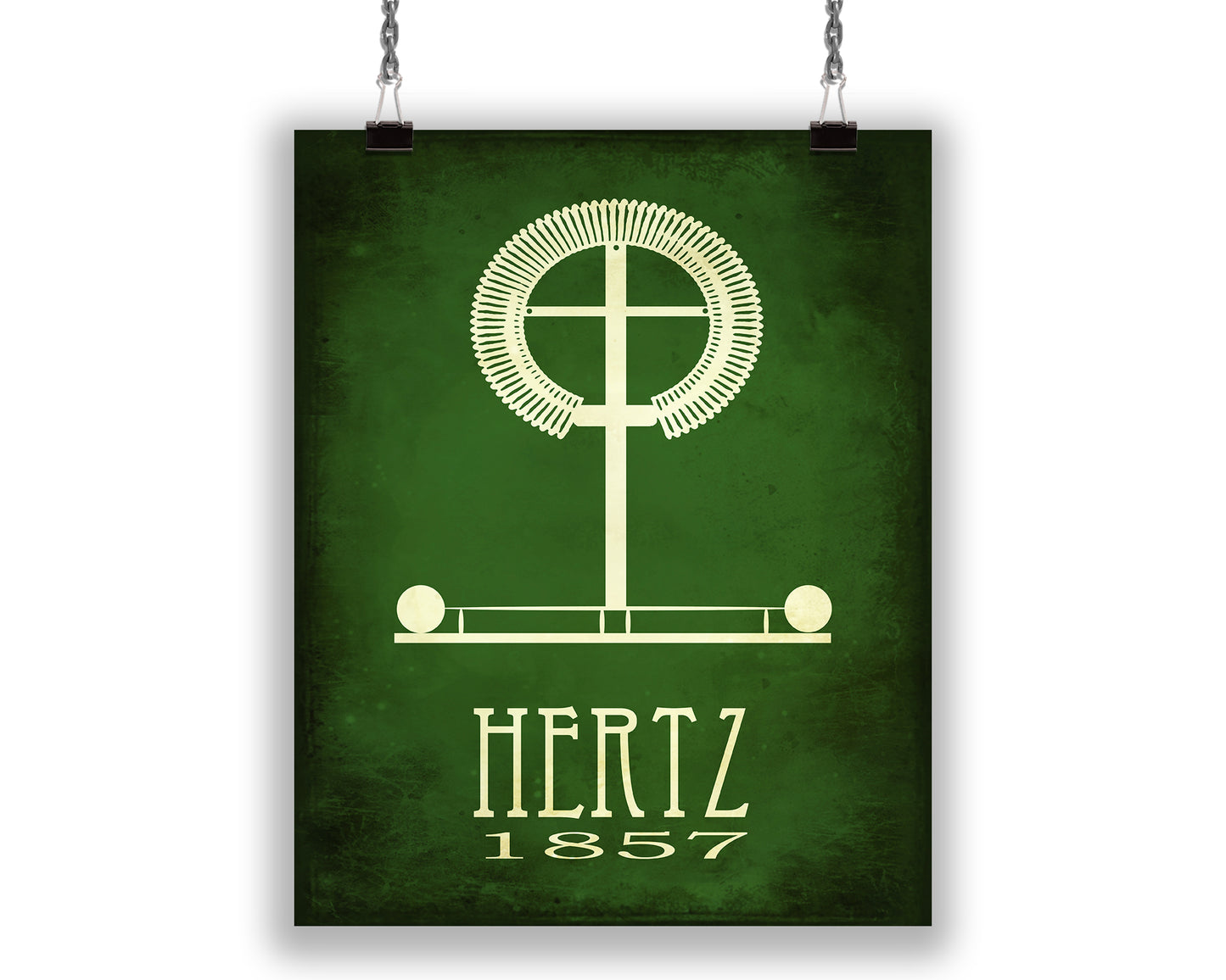 Heinrich Hertz Radio Wave Art Print, Physics Decor
