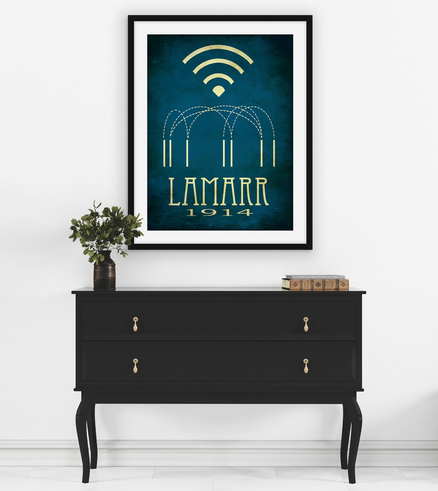 Lamarr WiFi Invention Art Print, Hedy Lamarr Inventor Decor