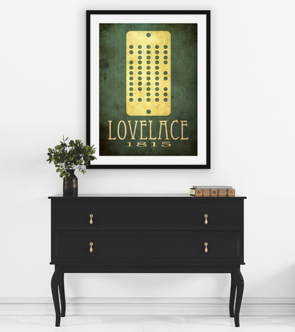 Lovelace Computer Programmer Art Print, Ada Lovelace Math and Computer Science Decor