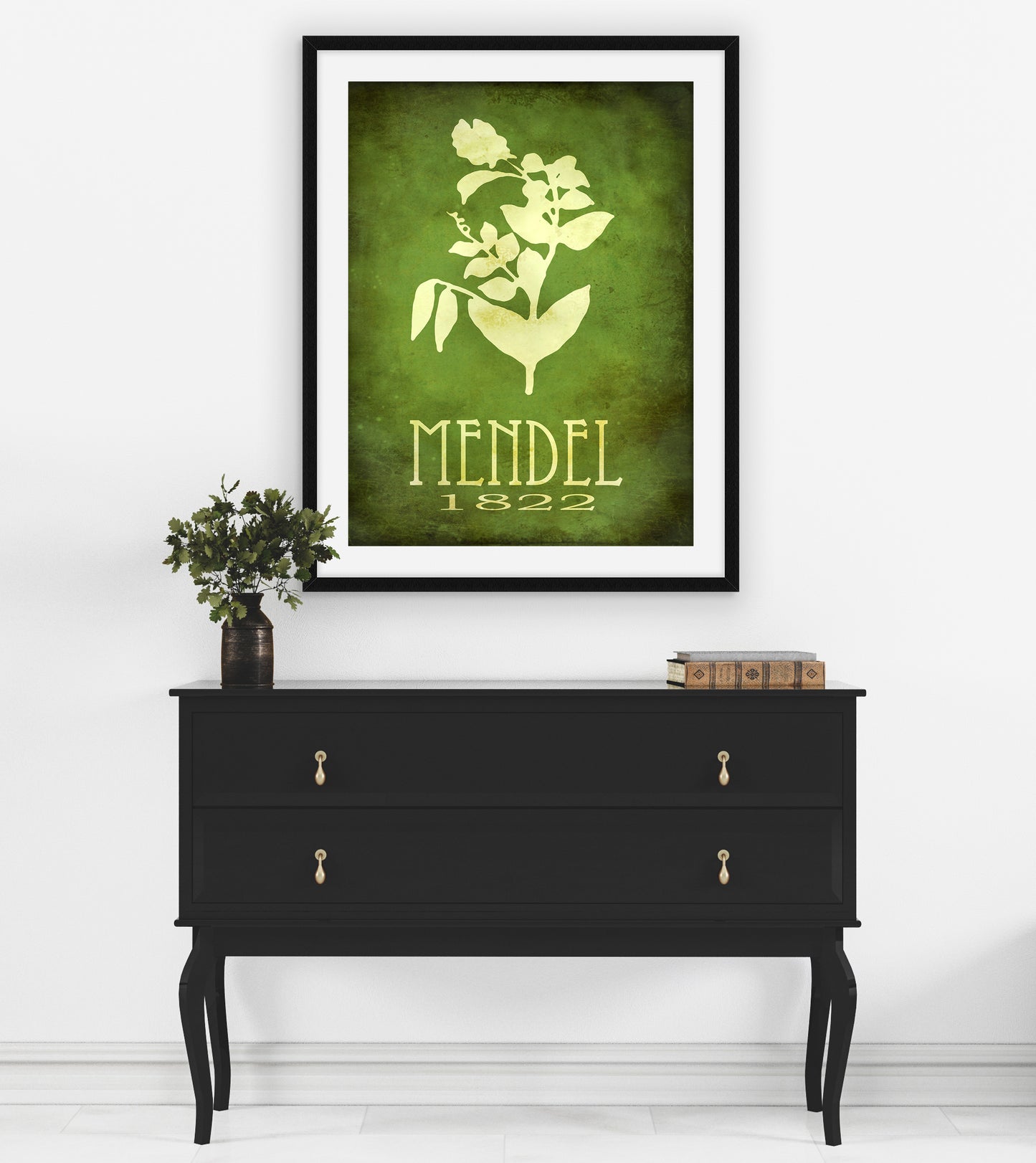 Gregor Mendel Botany Art Print, Genetics and Biology Decor