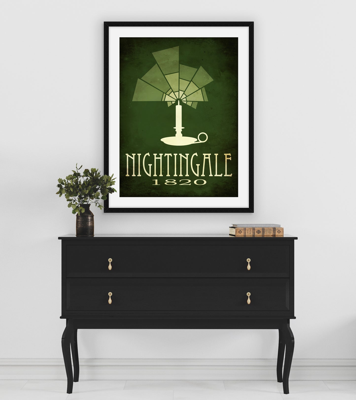 Florence Nightingale Lady with the Lamp Art Print, Nursing and Medical Decor