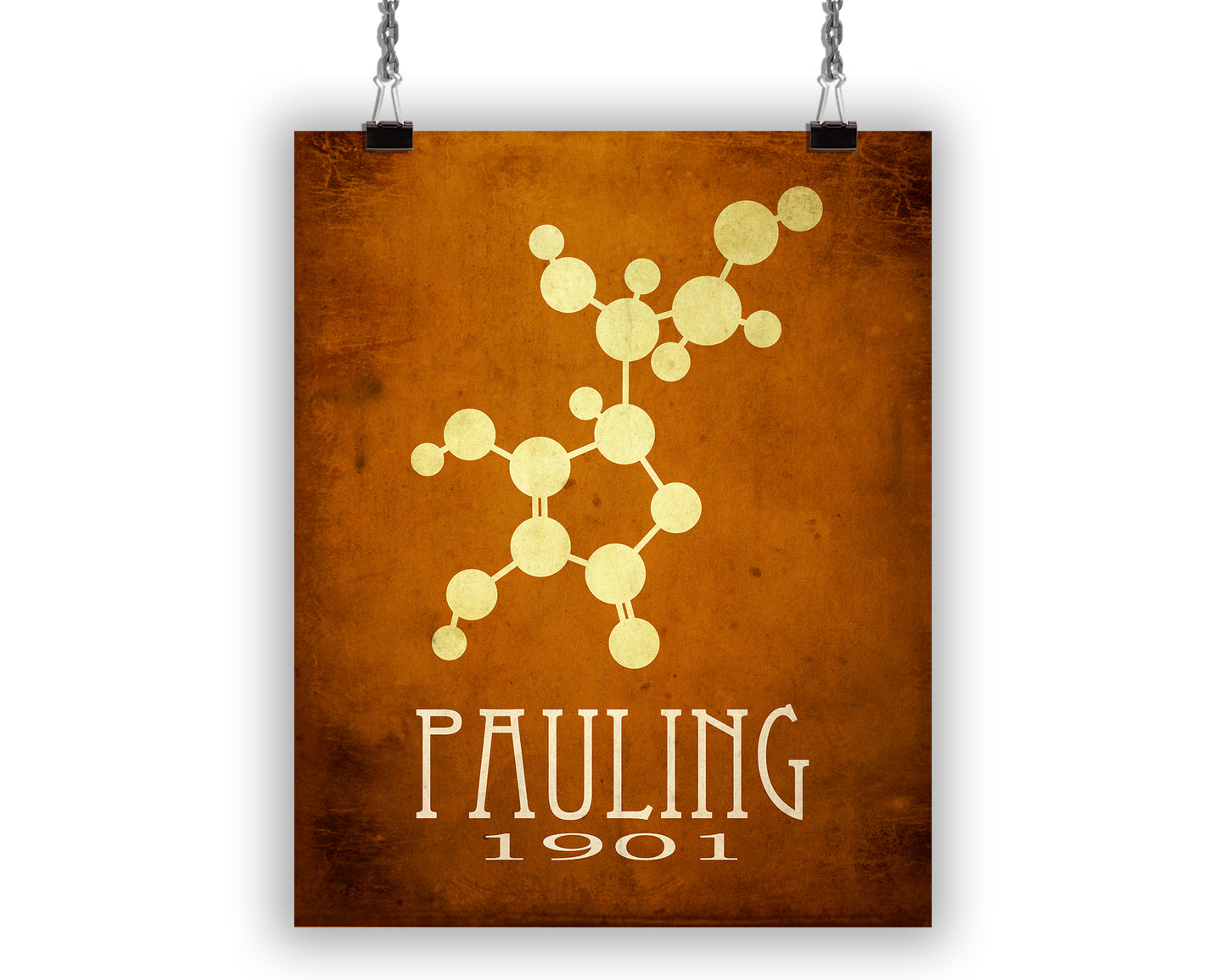 Linus Pauling Molecular Structure Art Print, Chemistry Decor