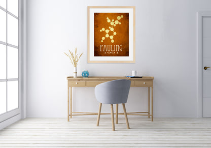 Linus Pauling Molecular Structure Art Print, Chemistry Decor