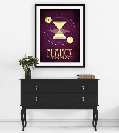 Max Planck Quantum Theory Art Print, Educational Physics Decor