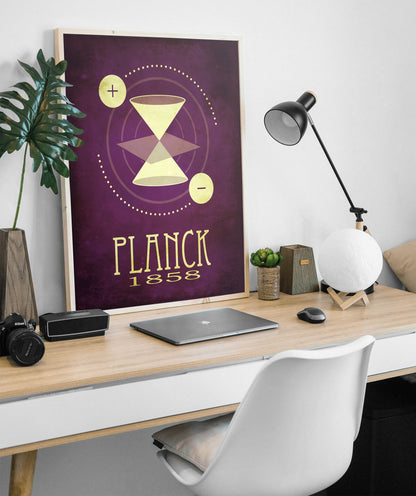 Max Planck Quantum Theory Art Print, Educational Physics Decor