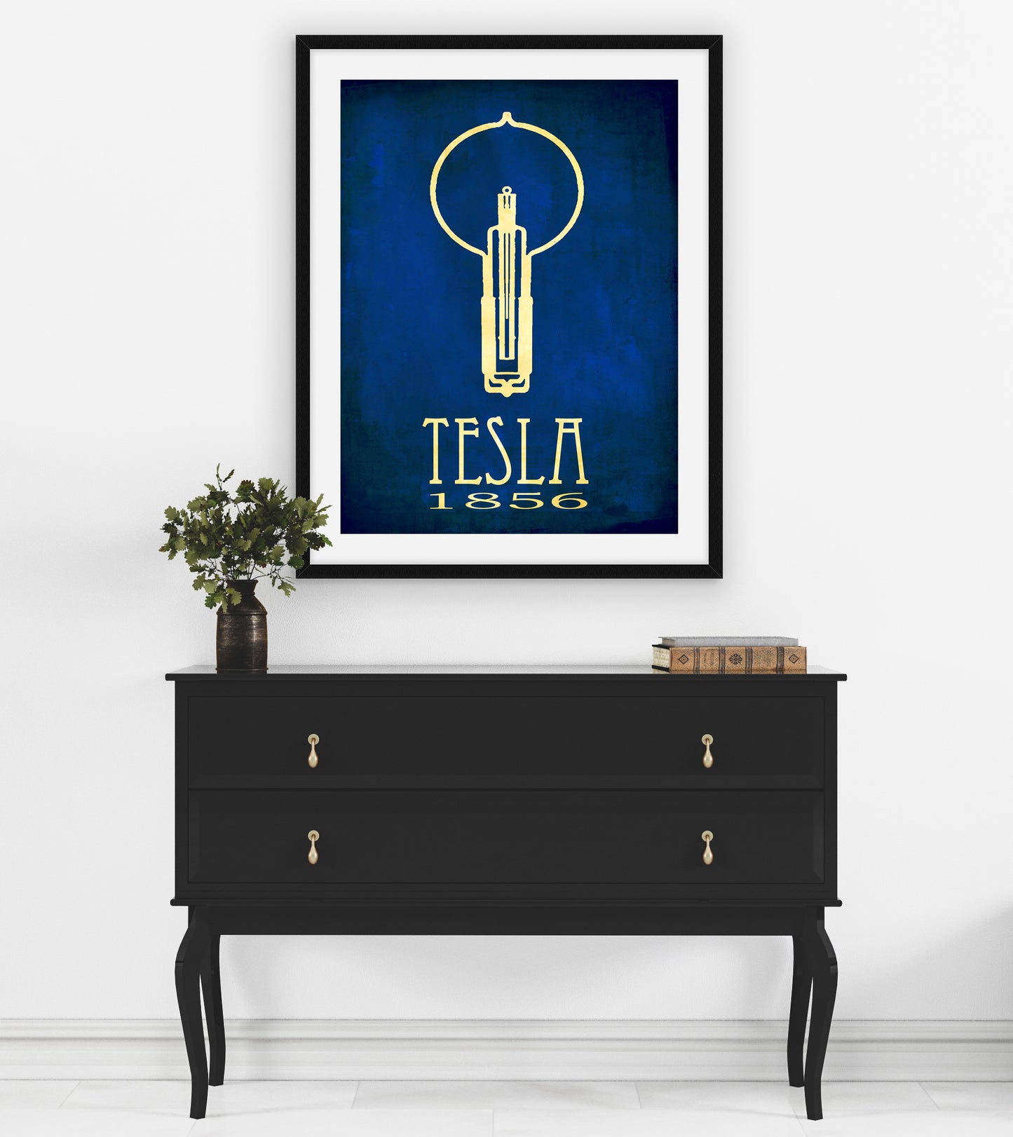 Nikola Tesla Genius Scientist Art Print, Inventor and Engineer Decor