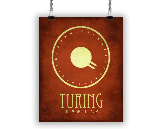 Turing Code Breaker Art Print, Alan Turing Math and Computer Science Decor